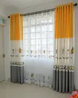 Pazia za Kawaida za Bluu na Njano kwa Shule - 2