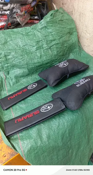 Subaru Interior Comfort Set: Neck Pillows & Seat Belt Pads
