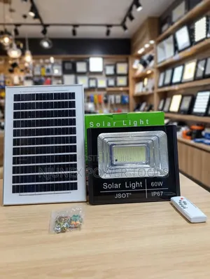JSOT 60W Solar Floodlight Set with Remote Control