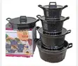 Bosch 10pc Granite Cookware Set - Grey au Nyeusi - 2