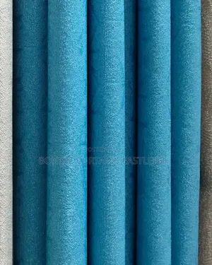Sky Blue and Gold Curtains and Sheers