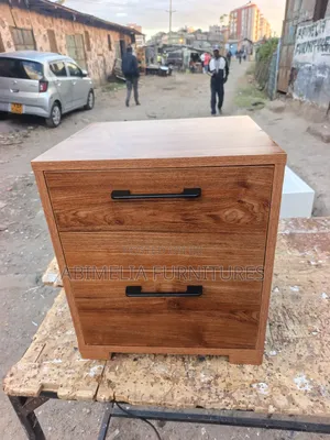 Jedwali la Kando ya Kitanda la Ideal lenye Droo 2 - Brown