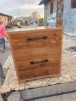 Ideal Bedside Table with 2 Drawers - Brown - 2