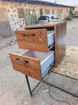 Ideal Bedside Table with 2 Drawers - Brown - 4