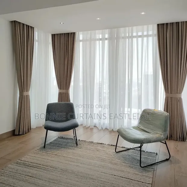 Light Beige and Orange Curtains for Bedrooms - 1