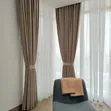 Light Beige and Orange Curtains for Bedrooms - 2