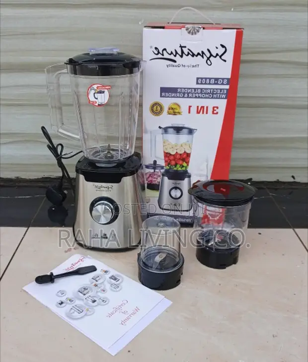Signature SG-B809 Blender ya Umeme 3-in-1 | Chopper | Grinder - 1
