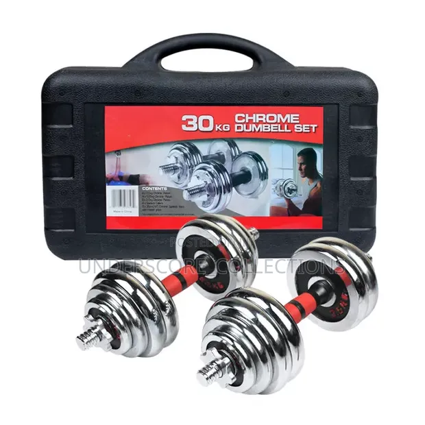 20kg Chrome Dumbbells with Case - 1