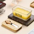 Glass Butter Dish with Bamboo Lid & Knife (500ml) - 3