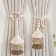 2pcs Tassel Curtain Tie Backs na Vipuli vya Mbao - 1