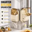 Wall Mounted Punch-Free Cutlery Holder with Lid - 2