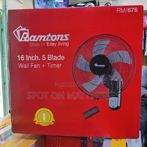 Ramtons 16-inch Wall Fan with Remote