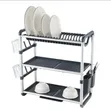 3 Tier Dish Rack Kubwa kwa Counter ya Jikoni - 4