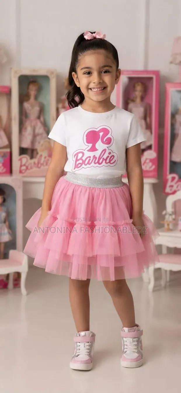 Girls Skirt Set - Pink - 1