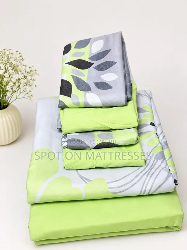 Set ya Vitanda vya Pamba 7x8 - 1 Flat, 1 Fitted, 4 Pillowcases - 1