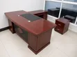 Meza ya Ofisi ya Mtendaji Mbao ya Mahogany - 2