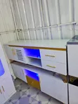 5ft TV Stand with Drawers & LED Lights - Grey/White/Black - 3