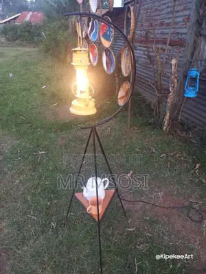 Antique Kipekee Art Floor Lamp with Book Rack