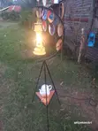 Kipekee Art Antique Floor Lamp yenye Rafu ya Vitabu - 1