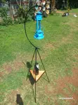 Kipekee Art Antique Floor Lamp yenye Rafu ya Vitabu - 2