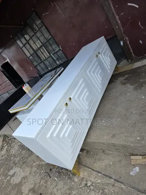 Modern 5ft & 6ft TV Stands with LED Lights & Drawers