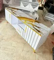Vituo vya Kisasa vya TV vya futi 5 na 6 vyenye Taa za LED na Droo - 4