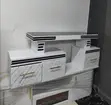 White Marble TV Stand with LED Lights (Up to 50 Inch) - 2