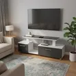 Istanbul 2 TV Stand Modern | 4 Feet | Mwanga wa LED | Nyeupe Grey - 4