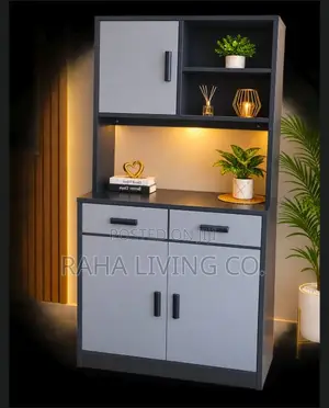 Executive Wooden Storage Cabinet with Doors & Drawers
