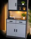 Executive Wooden Storage Cabinet with Doors & Drawers - 2