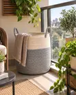 Cotton Rope Laundry Basket | 35x50cm | Woven Storage Basket - 3