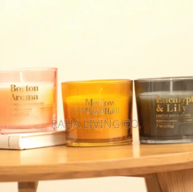 3pc Scented Soy Candle Set | Glass Jar with Lid | 3 Scents - 1