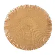 6pc Woven Round Placemats | 38cm | Fringed Edge - 1