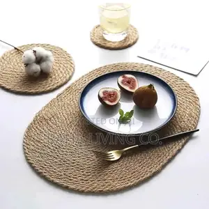 Oval Woven Placemats | 40cm | Natural Jute Look
