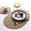 Oval Woven Placemats | 40cm | Natural Jute Look - 1
