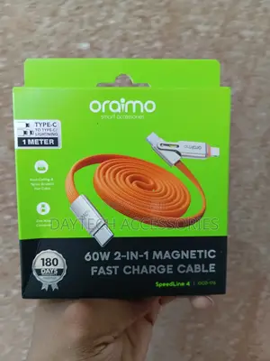 Oraimo SpeedLine 4 Magnetic 2-in-1 Fast Charge Cable (OCD-176)