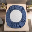 Navy Blue 5'6" Waterproof Mattress Protector - 1