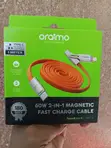 Oraimo SpeedLine 4 60W 2-in-1 Magnetic Fast Charge Cable - Orange - 2