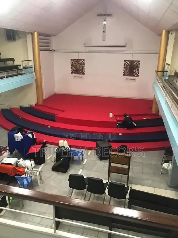 4mm Red Carpet for Churches, Offices, Homes - 1