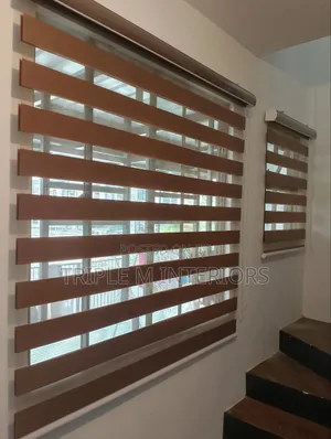 Triple M Zebra Roller Blinds - Blackout & Sheer Combination