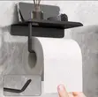 Simple Self-Adhesive Metallic Toilet Paper Holder - 4