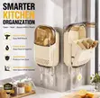 Wall Mounted Punch-Free Cutlery Holder with Lid & Drain - 2