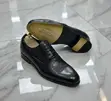 John Foster Full-Quill Ostrich Oxfords (Black & Dark Tan) - 2