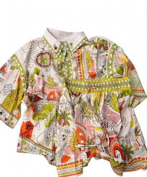 2-Piece Vacation Print Shirt & Shorts Set