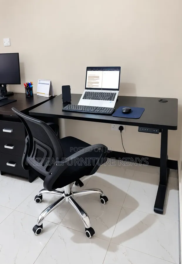 Electric Height-Adjustable Executive Desk Set - 1
