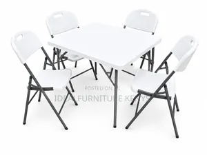 4-Seater Folding Table & Chairs Set