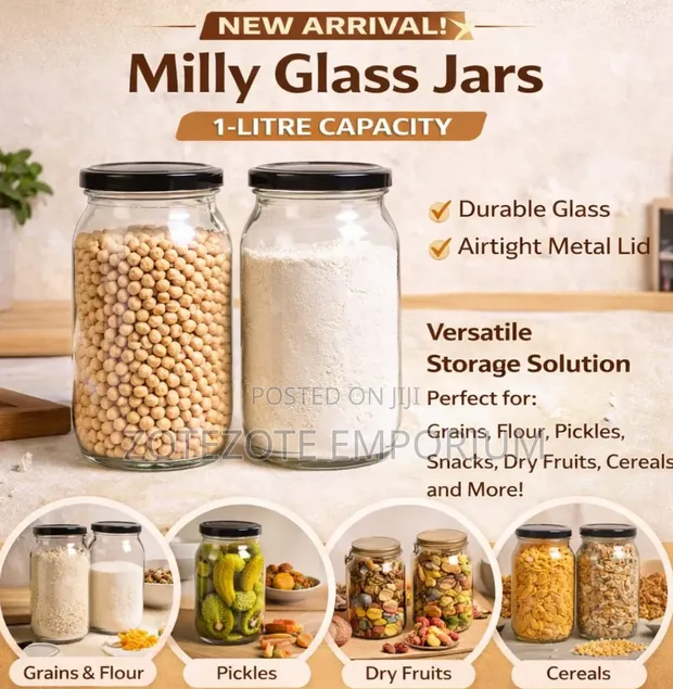 Milly Glass Jar 1Litre - 1
