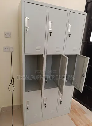 6-Door Steel Locker Cabinet with Secure Locks