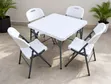 5-Piece Folding Dining Table & Chairs Set - 1