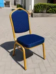Elegant Gold Frame Banquet Chair - Royal Blue - 1